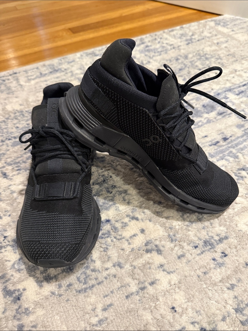 On Running Running Womens Cloudnova Black Running Shoes